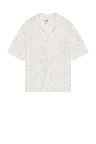 LEVI'S Sweater Camp Shirt in Egret