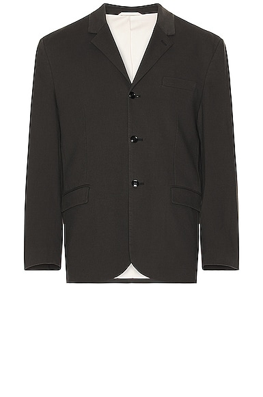 Lemaire 3 Button Jacket in Charcoal