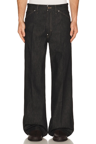 Lemaire Wide Pant With Studs in Slate