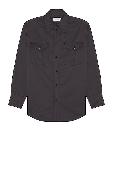 Lemaire Western Shirt in Charcoal