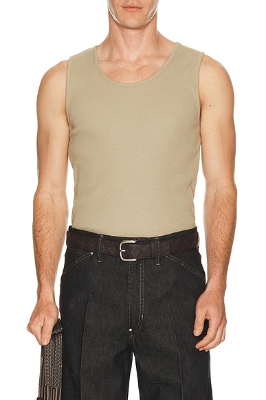 Lemaire Rib Tank Top in Sage