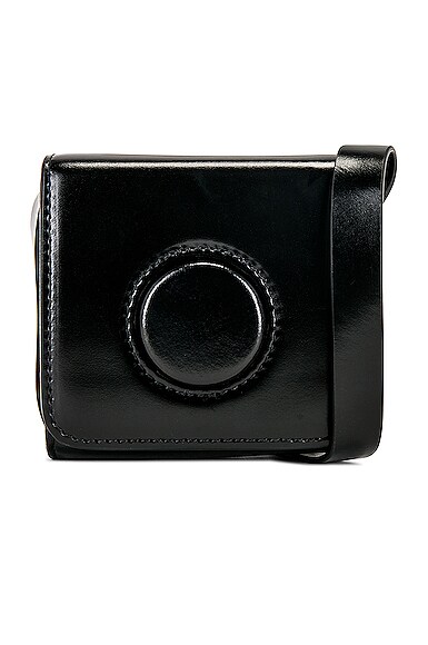 Lemaire Small Leather Camera Bag In Black