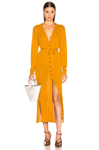 Lemaire V Neck Cardigan Dress in 