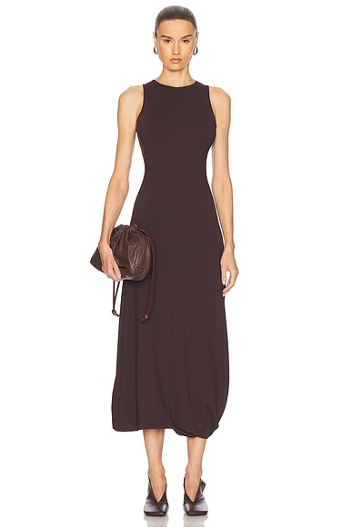 Lemaire Twisted Hem Dress in Dark Cherry | FWRD