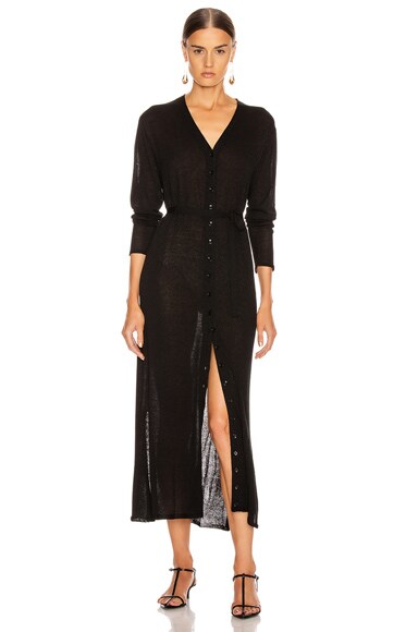 Lemaire Cardigan Dress in Black | FWRD