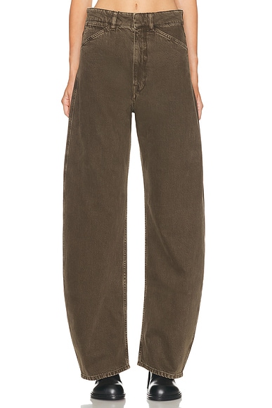High Waisted Barrel Leg