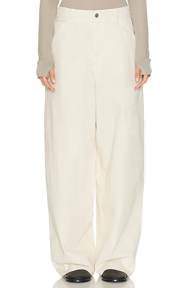 Lemaire Wide Leg in Denim Snow Clay