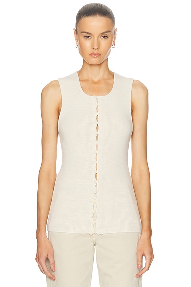 Sleeveless Fitted Cardigan