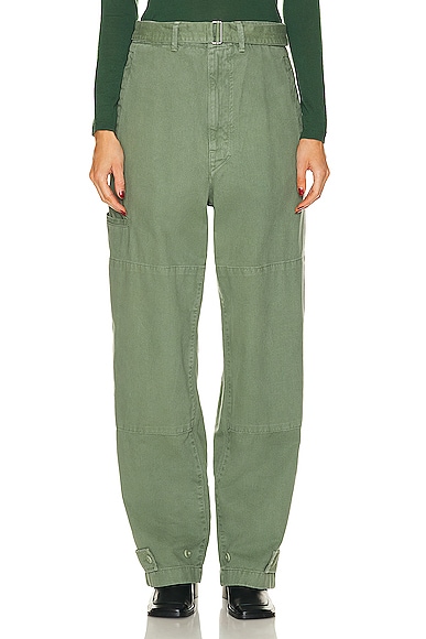 Lemaire Military Pant in Hedge Green