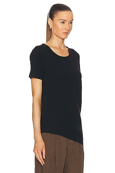 Shop Lemaire Twisted T-shirt In Black