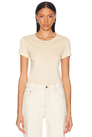 Lemaire Fitted Top in Ice Apricot