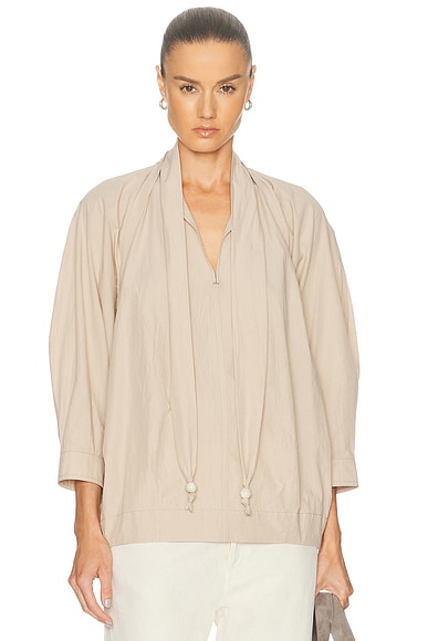 Lemaire Scarf Blouse in Greige