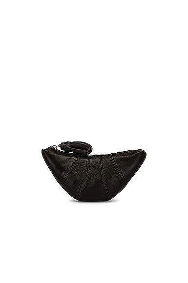 Lemaire Brown Croissant Coin Purse In Dark Chocolate