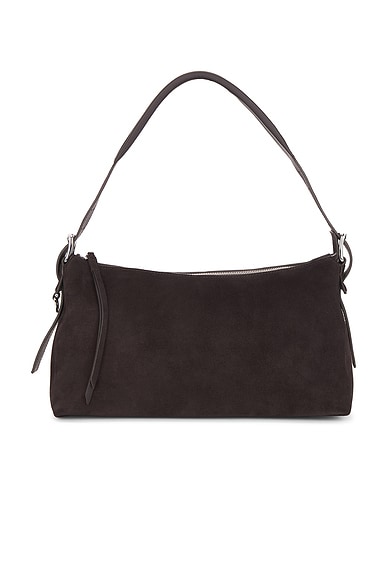 Lemaire Belted Baguette Bag in Ebony Brown