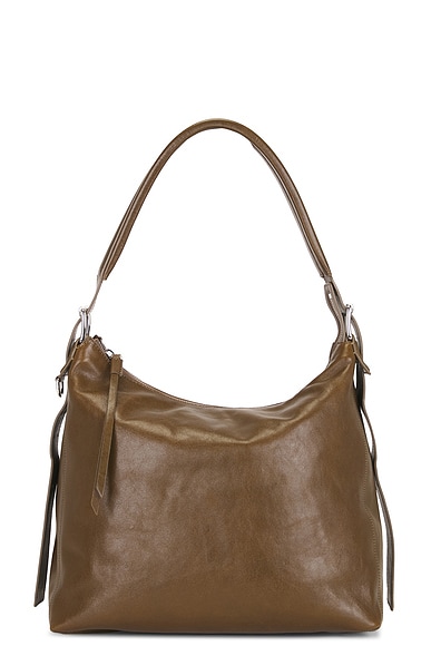 Lemaire Small Belted Hobo Bag in Dark Bronze