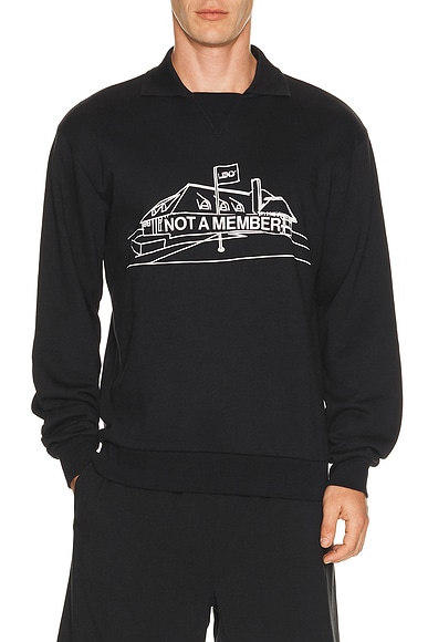 LEND Not A Member Collared Crew in Black