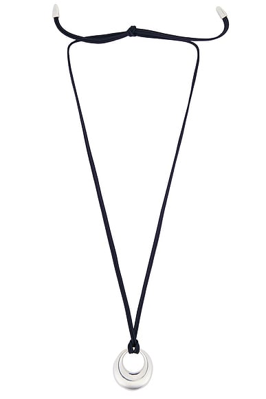 Loren Stewart Moonrise Necklace in Sterling Silver & Navy