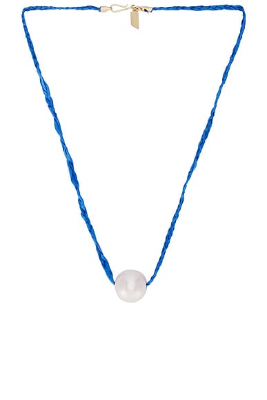 Loren Stewart Uno Pearl On Silk Necklace in 14k Yellow Gold