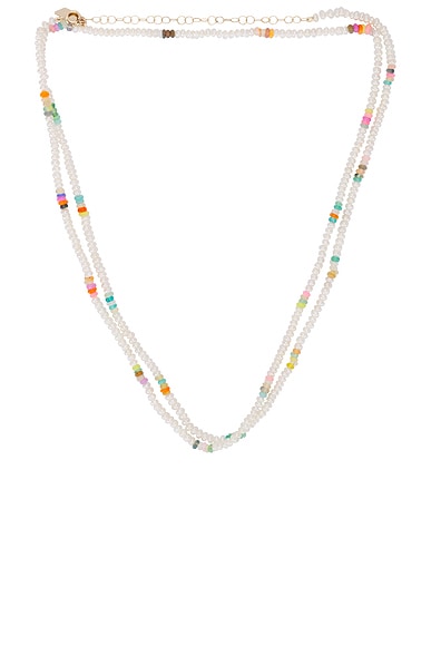 Seed Pearl & Opal Wrap Strand Necklace