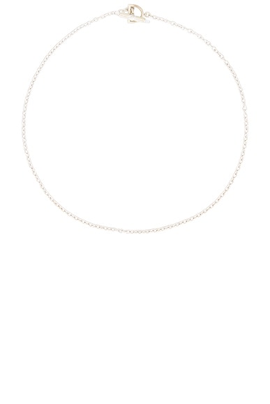 Loren Stewart Stone Toggle Necklace in Sterling Silver & Clear Quartz