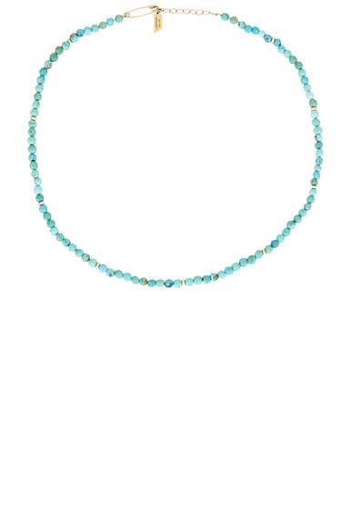 Loren Stewart Turquoise Fortune Necklace in 14k Yellow Gold & Turquoise