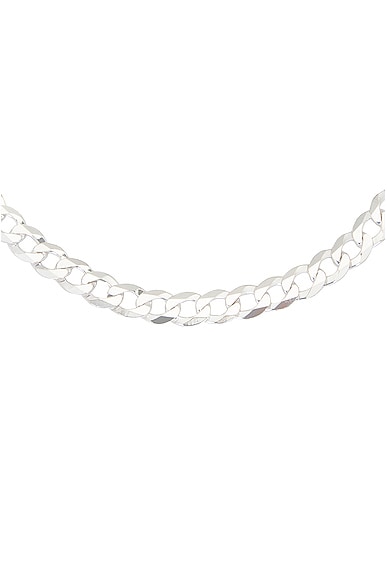 Shop Loren Stewart Flat Curb Chain Necklace In Sterling Silver