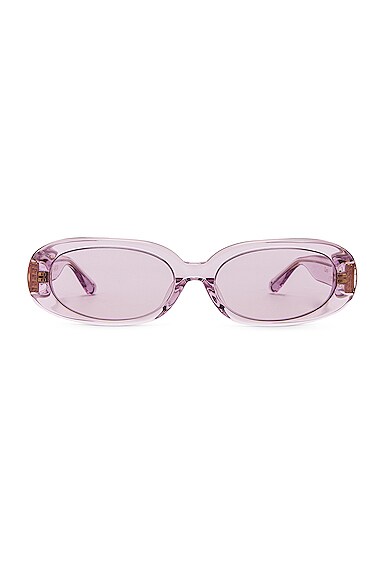 Linda Farrow Cara Sunglasses in Lavender