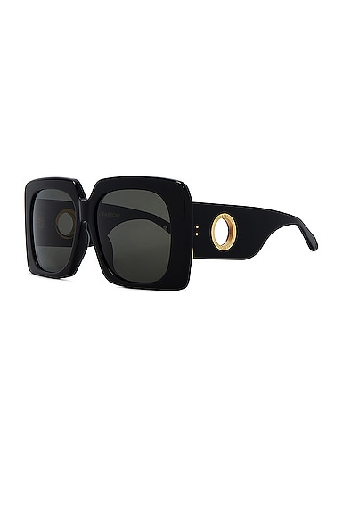 Shop Linda Farrow Sierra Square Sunglasses In Black