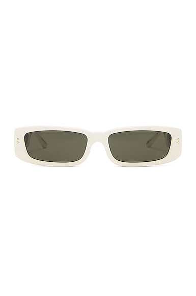 Linda Farrow Talita Sunglasses in White