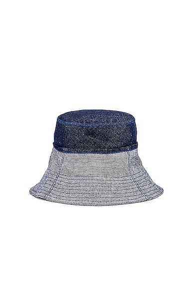 Lola Hats Cuffed Bucket Hat In Blue Denim