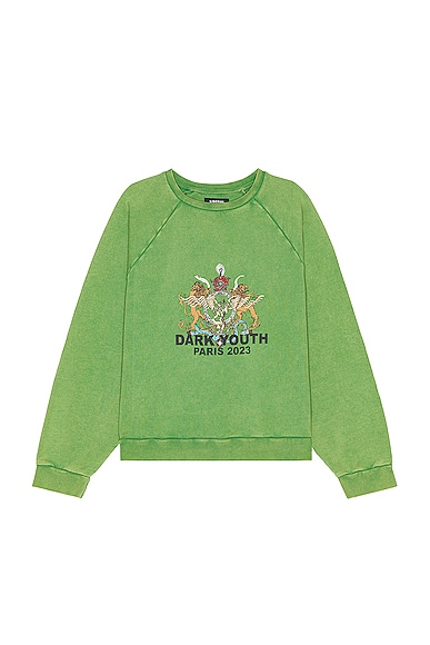 Liberal Youth Ministry Sunwashed Sweatshirt In Green