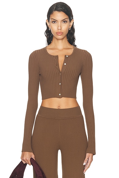 JACQUEMUS La Maille Bormio in Dark Brown | FWRD JACQUEMUS La Maille Bormio in Dark Brown | FWRD
