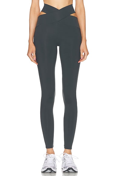 Acne Studios Niola Argyle Legging in Navy FWRD