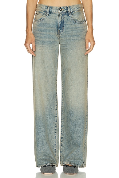 SLVRLAKE Mica Low Rise Wide Leg in Burning Desire