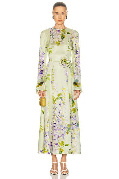 LEO LIN Francesca Maxi Dress in Wisteria Print