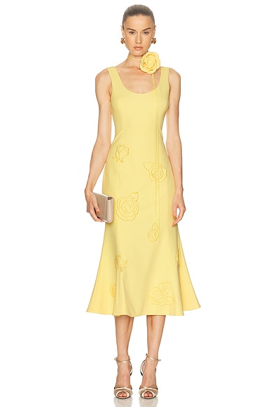 Emily Applique Midi Dress