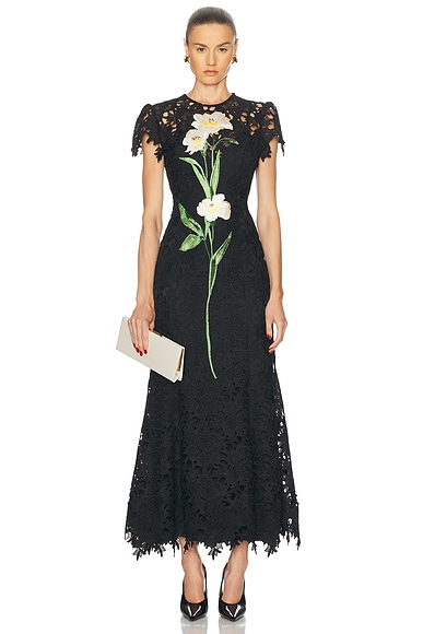 Loulou de Saison Crochet Dress in Black | FWRD