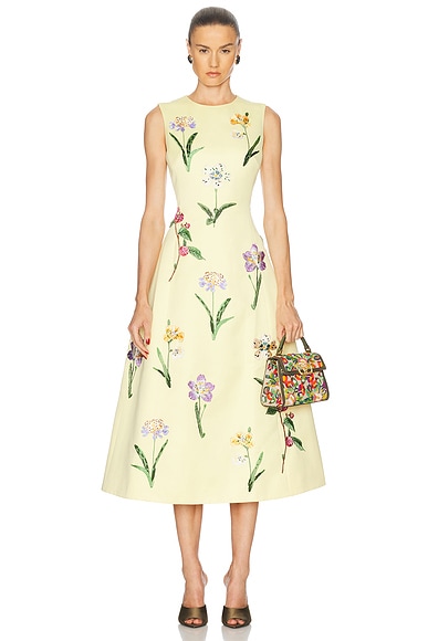 LEO LIN Cleo Midi Dress in Wild Flower & Sorbet