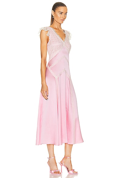 Shop Loveshackfancy Provencia Dress In Sweet Pink
