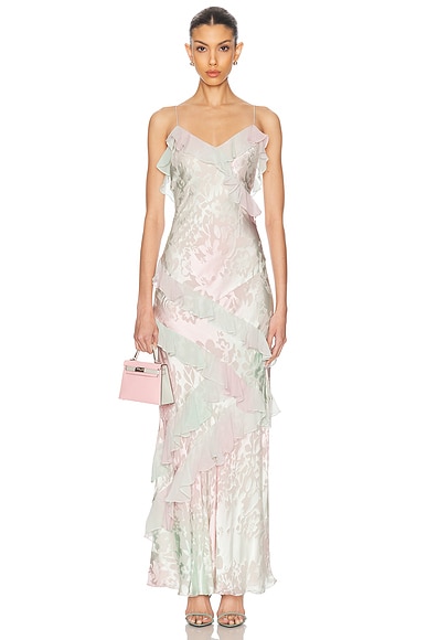 LoveShackFancy Rialto Dress in Lilac Spring