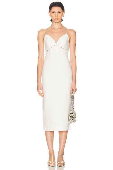 LoveShackFancy Sydelle Dress in Antique White