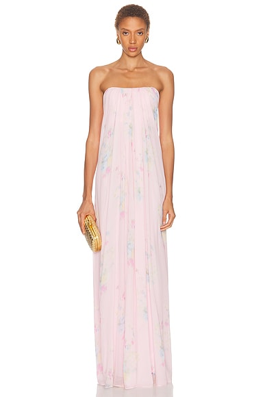 LoveShackFancy Emara Dress in Rosy Trellis