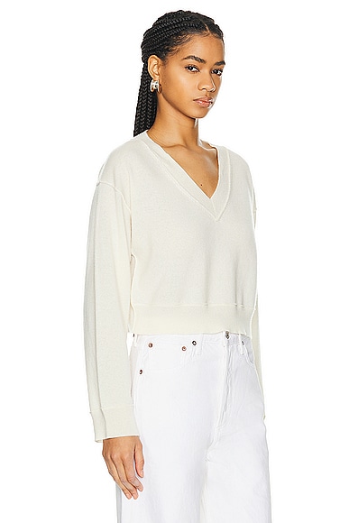 Shop Loveshackfancy Sansa Pullover Sweater In Cream