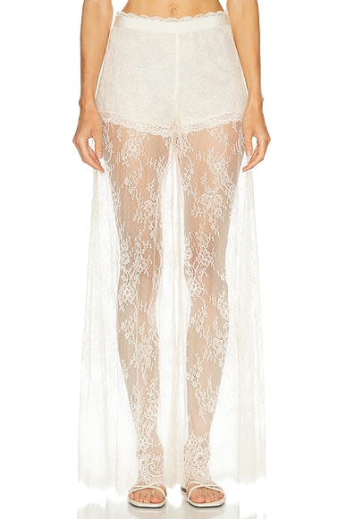 LoveShackFancy Sigrid Pant in Ivory