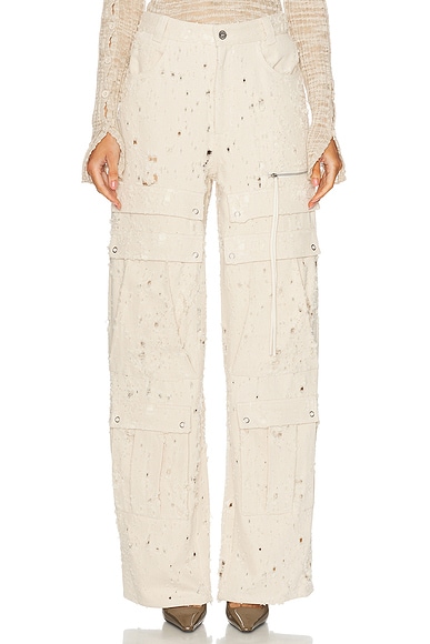 Distressed Denim Ultra Cargo