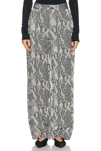 Lapointe Straight Leg Jeans in Snake