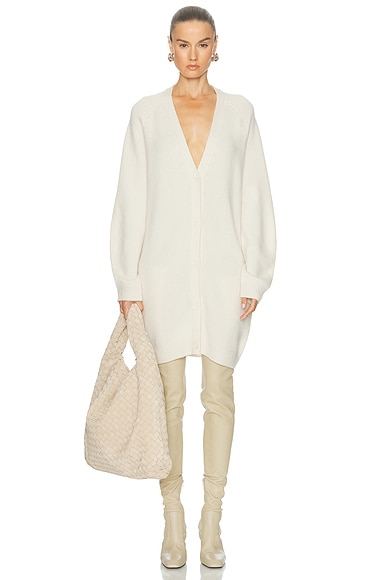 Organic Cashmere Oversized Raglan Cardigan