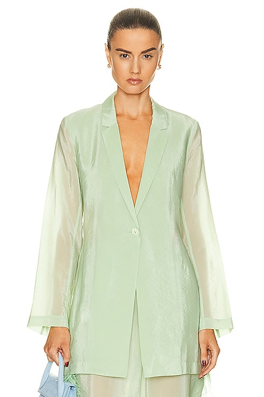 Lapointe Single Breasted Blazer in Sage