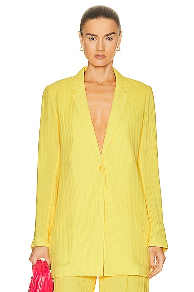 Lapointe Single Breasted Blazer in Yellow