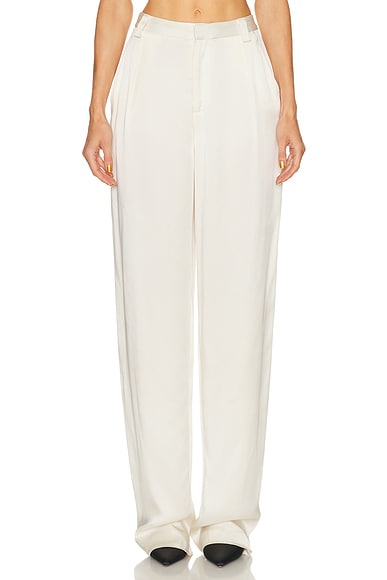 Satin Relaxed Pleated Pant